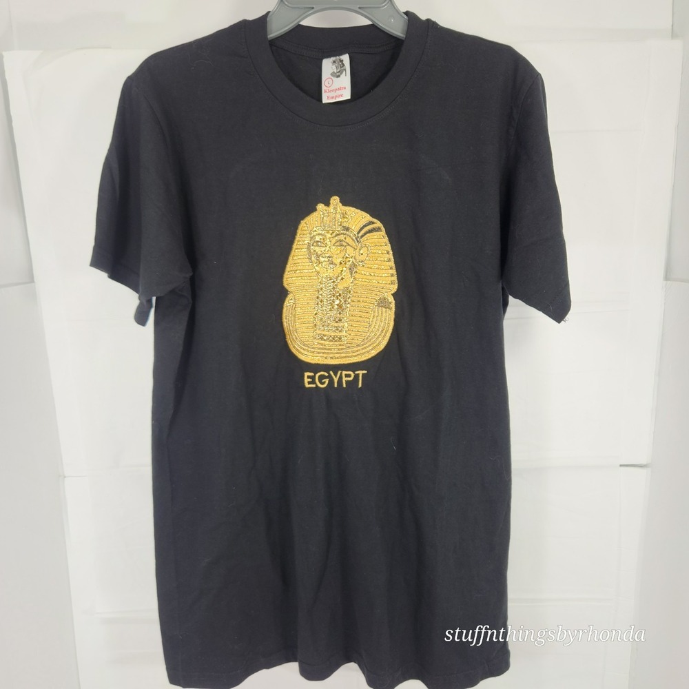 King Tut Embroided Women's Large Shirt Tutankhamun Pharaoh By Cleopatra Empire